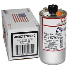 Load image into Gallery viewer, Goodman 40 + 5 uf Round Dual Universal Capacitor - 370/440 VAC, USA Made