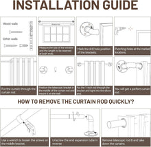Load image into Gallery viewer, Industrial Wrap-Around Black Curtain Rod 144-168" - Heavy Duty Adjustable Design