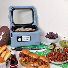 Load image into Gallery viewer, Spill-Proof 8-Quart Blue Slow Cooker with Detachable Utensil Holder for Travel