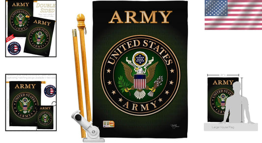 Elegant 28" x 40" Patriotic Veteran Garden Flag with Complete Mounting Kit