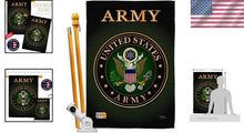 Load image into Gallery viewer, Elegant 28" x 40" Patriotic Veteran Garden Flag with Complete Mounting Kit