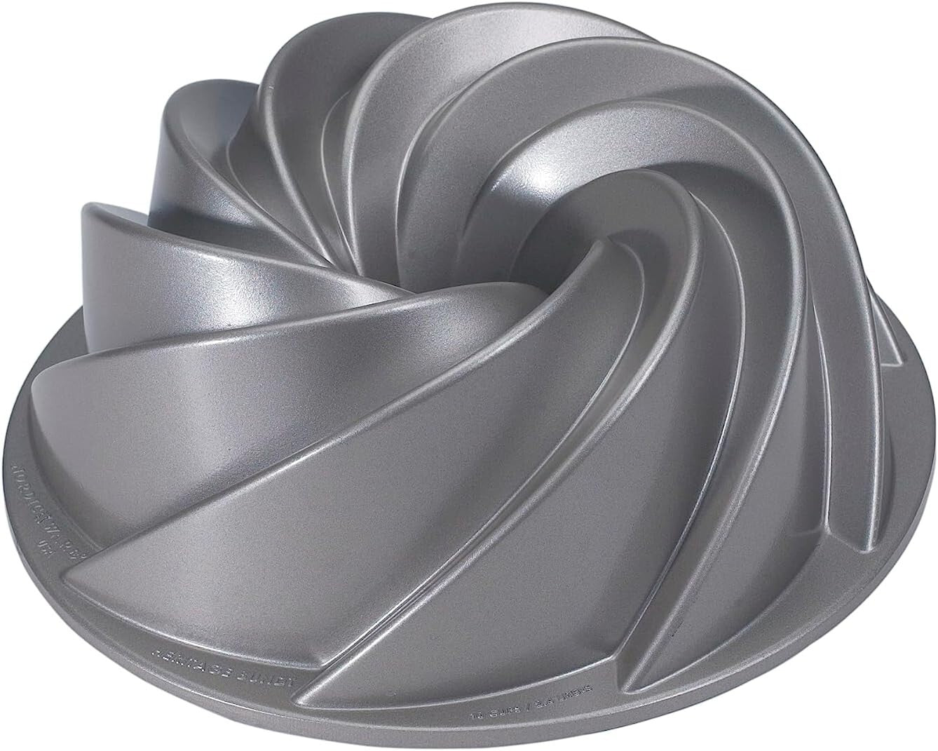 Cast Aluminum Bundt Pan - High-Quality Silver Bakeware for Elegant Cakes