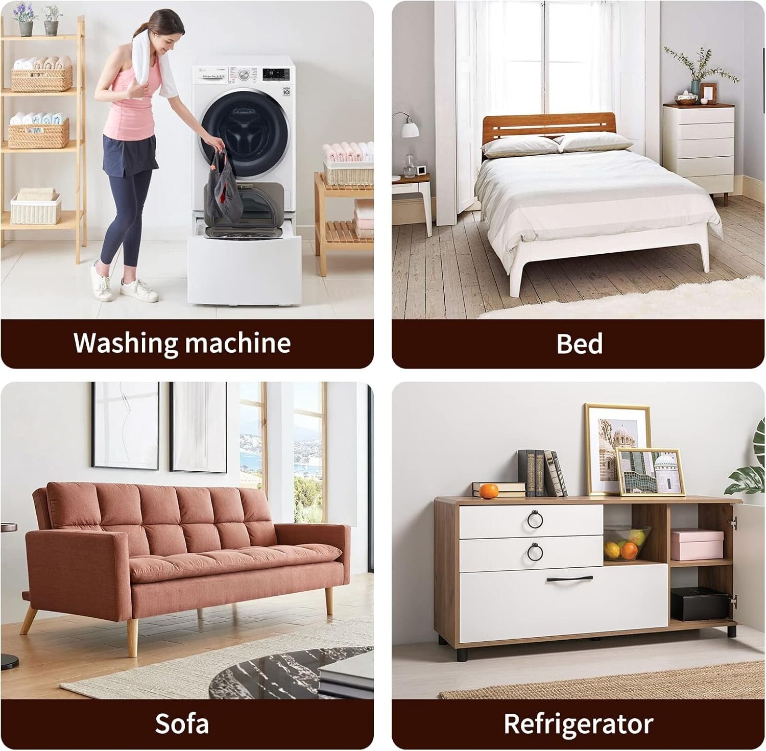 Durable Furniture Dolly Set with 16 Wheels - Ideal for Sofa, Piano, and More