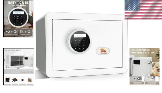 Secure 1.2 Cu Ft Home Safe with Digital Lock, Perfect for Renters & Students