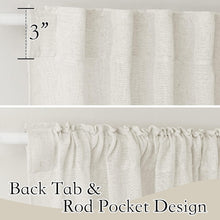Load image into Gallery viewer, Elegant Linen Sheer Curtains - 70x63 Inch Panels for Bright, Airy Spaces