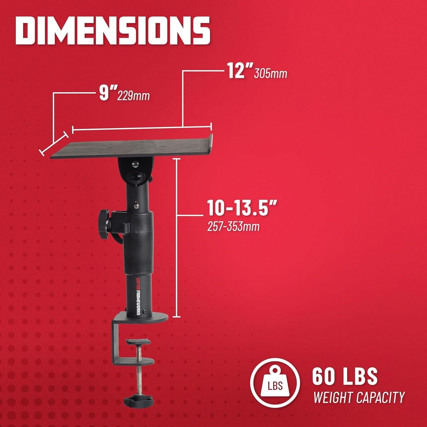 Adjustable Clamp-On Studio Monitor Stands - Elevate Your Audio Experience