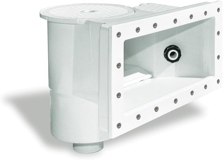 Durable Thru-Wall Pool Skimmer Kit with Large Debris Basket & Easy Installation