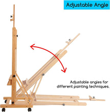 Load image into Gallery viewer, Adjustable H-Frame Easel with Tilt and Wheels - Ideal for Canvas Art up to 48"