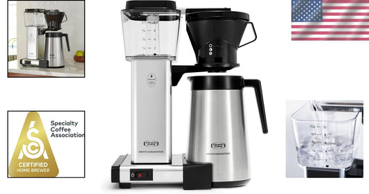 Designer 40 oz Polished Silver Drip Coffee Machine - Customizable Brew Basket