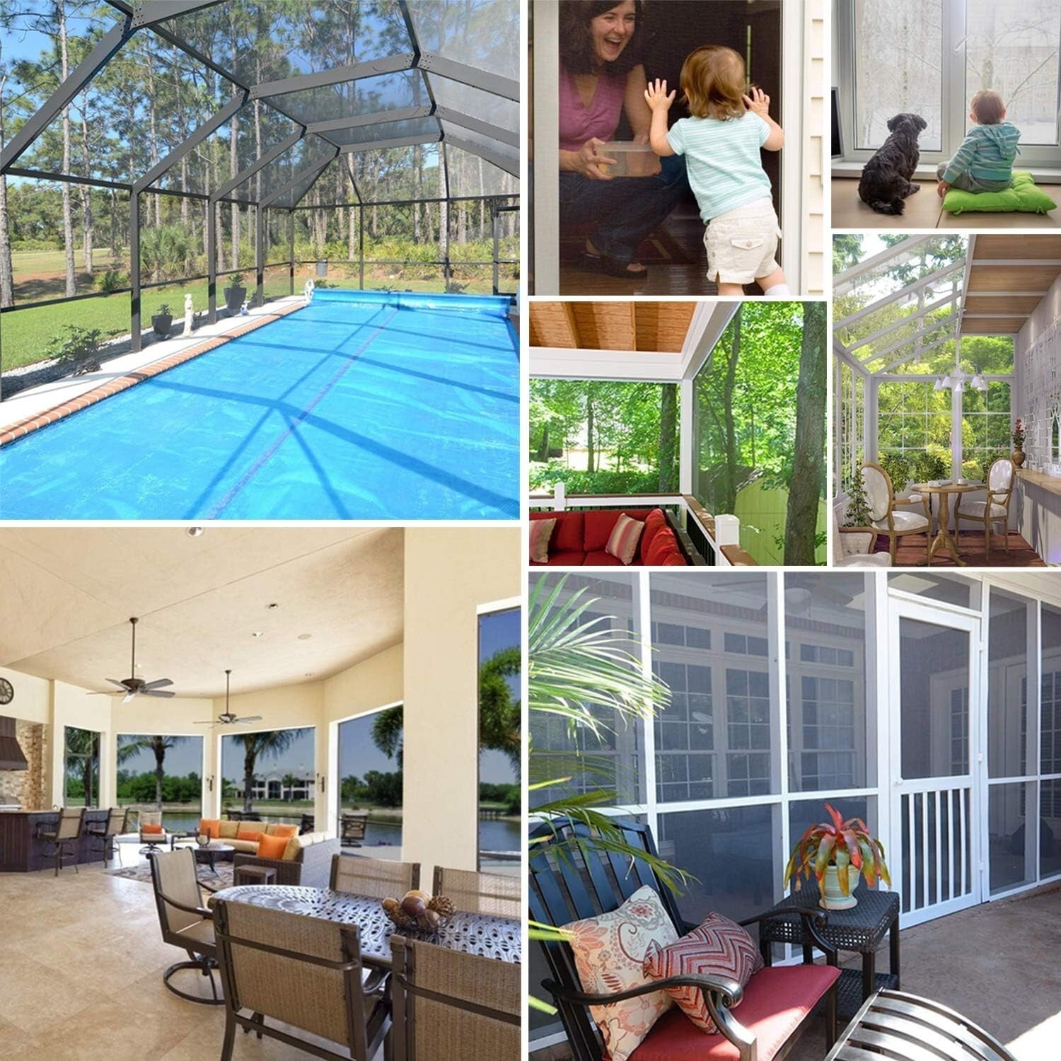 Versatile 84in x 100ft Fiberglass Mesh Screen Roll for Patio and Window Screens