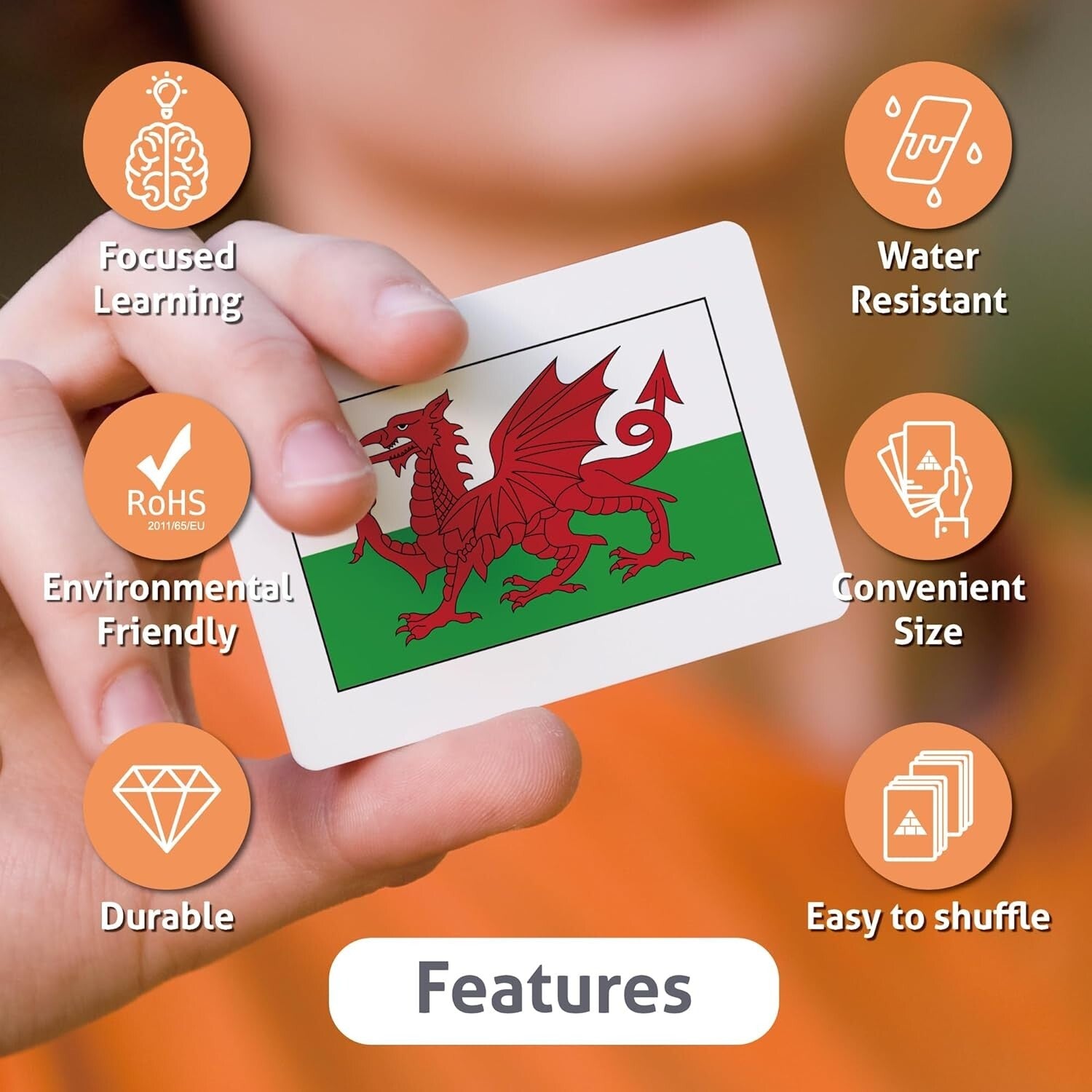 Durable Country Flags Flashcards Set - Perfect for Geography Lovers Ages 6+