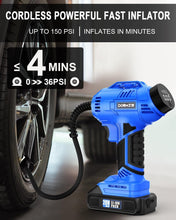 Load image into Gallery viewer, Portable Tire Inflator with 20V Battery &amp; Digital Display - 150 PSI Efficiency