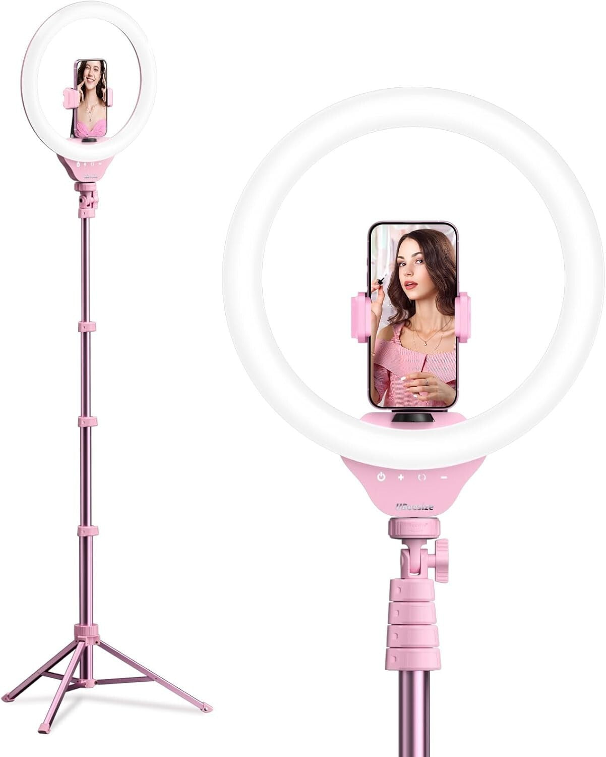12'' Selfie Ring Light & 62'' Tripod Stand - Perfect for Streaming & Vlogging