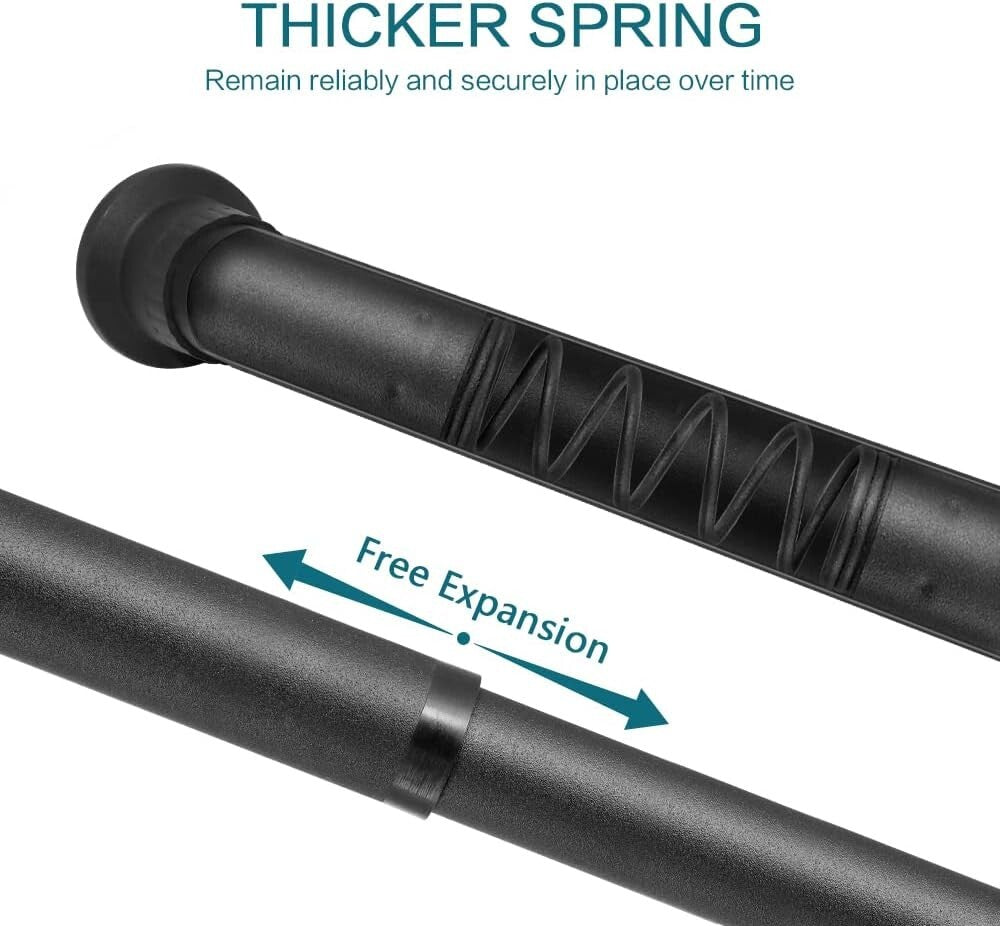 Adjustable Tension Curtain Rod - Perfect for Windows & Room Dividers, 83-122"