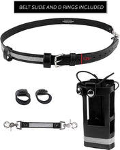 Load image into Gallery viewer, Reflective Leather Firefighter Radio Strap &amp; Holster Bundle – Fits Motorola APX