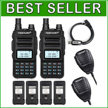 Load image into Gallery viewer, Water-Resistant 5W GMRS Radio with 250 Channels &amp; Programming Guide - 2 Pack