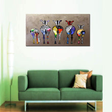 Load image into Gallery viewer, Decorative Zebra Painting - Lightweight Canvas Print for Living Room Beauty