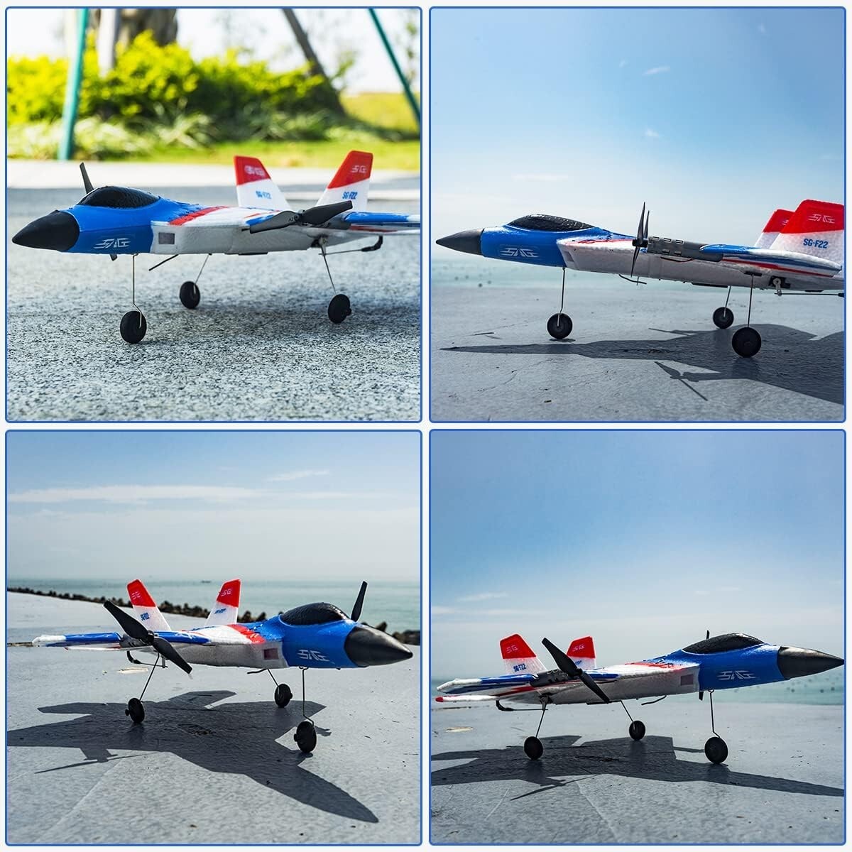 F-22 RC Airplane: 4 Channel Remote Control with Aerobatic Stunt Features