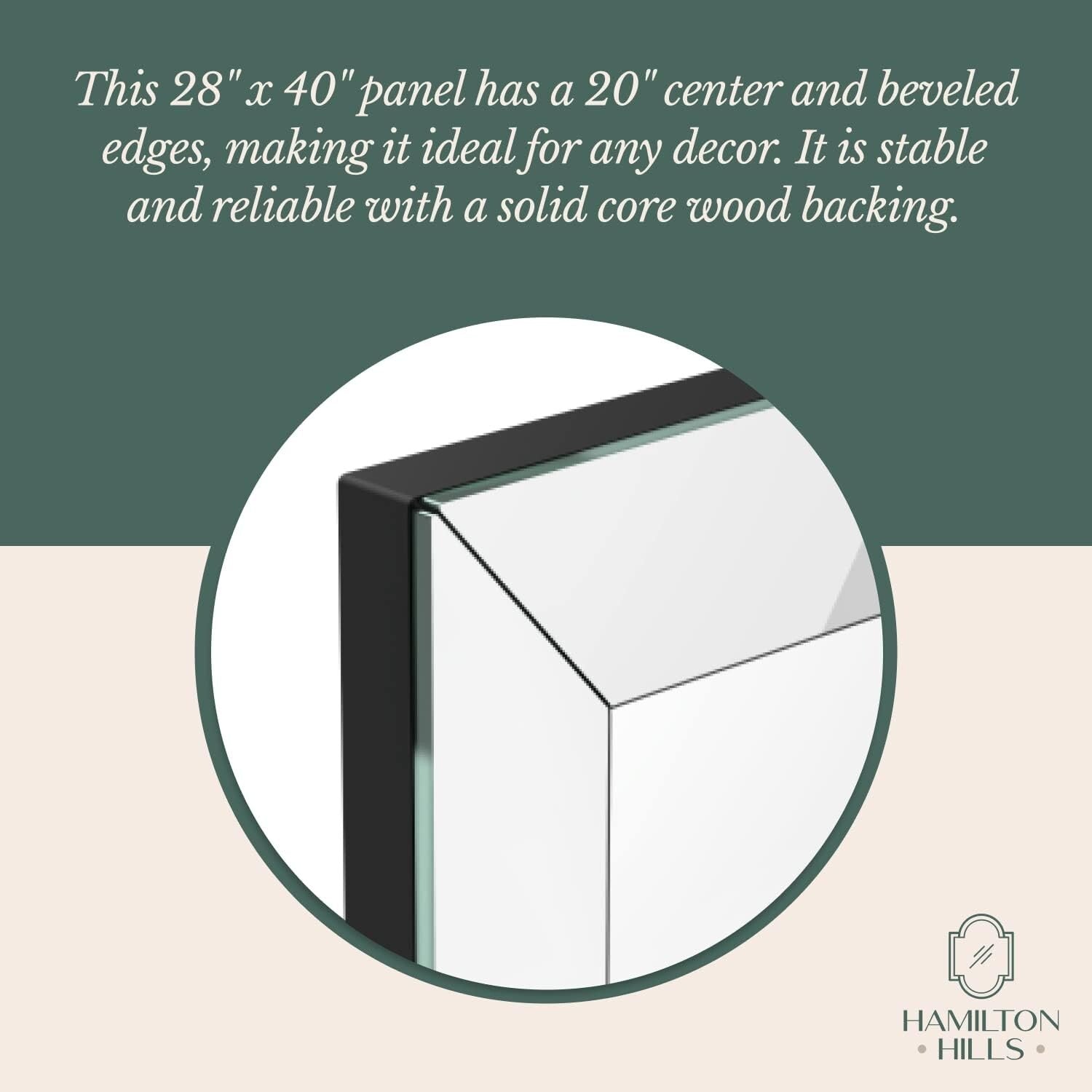 40x40 Inch Silver Trifold Mirror - Versatile & Elegant Hanging or Tabletop Style