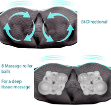 Load image into Gallery viewer, Versatile Shiatsu Massager with Heat - Electric Full Body Massage for On-the-Go