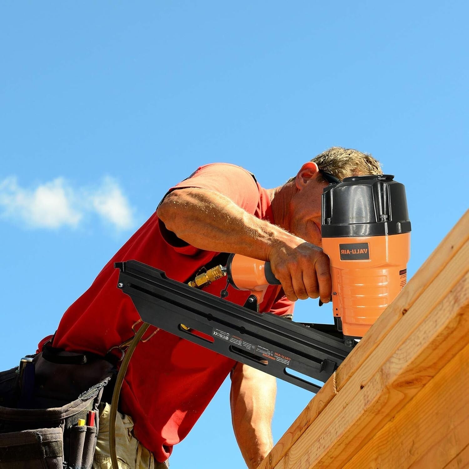 Air-Powered Framing Nailer with Interchangeable Trigger - Precision Nailing Tool