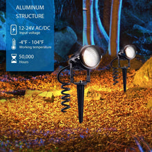 Load image into Gallery viewer, Stunning 12V Waterproof Pathway Lights - Super Warm White LED Spotlights, 8 Pack