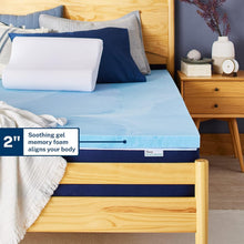 Load image into Gallery viewer, Hypoallergenic Full Size Cooling Gel Mattress Topper - 2-Inch Comfort Boost