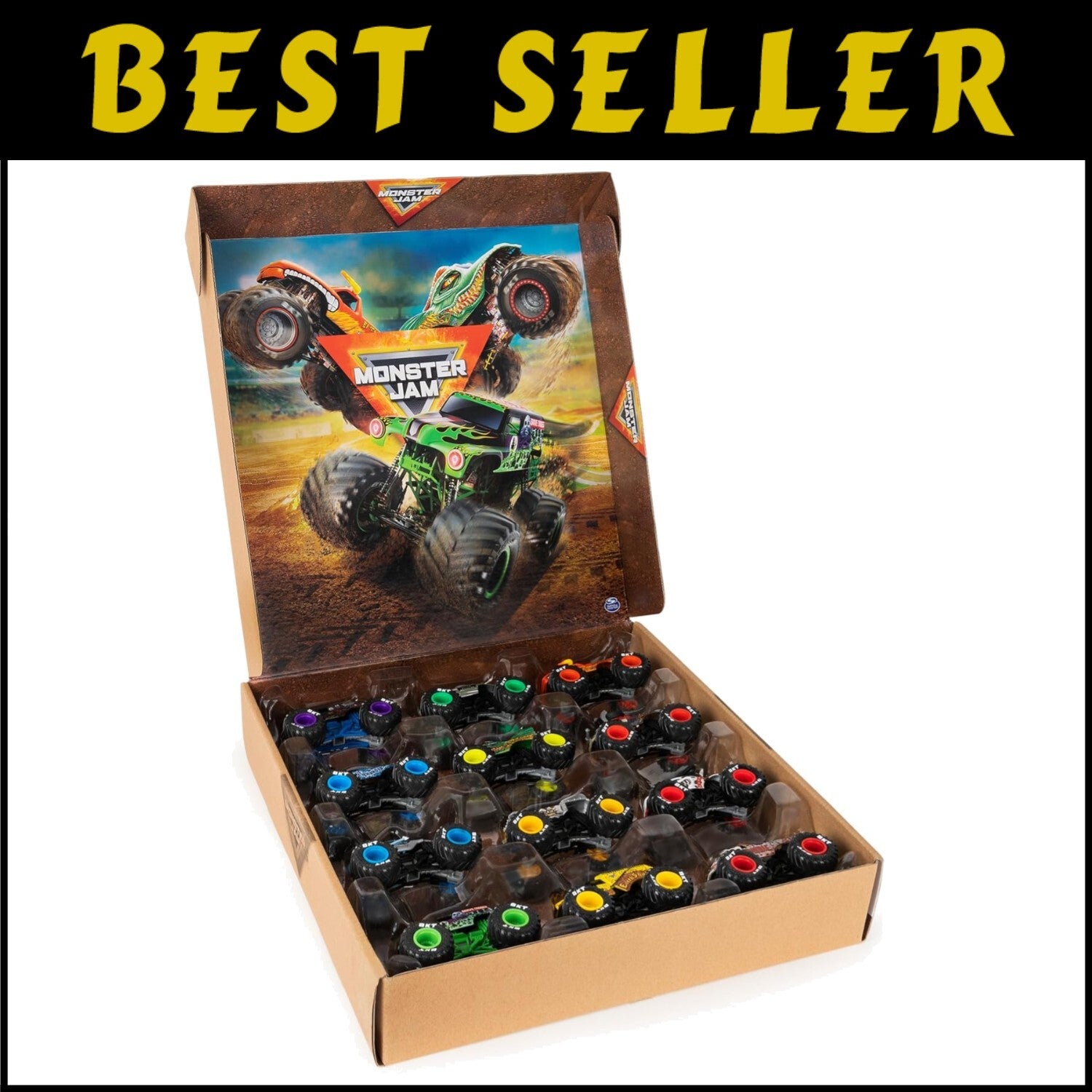 Exclusive 12-Pack of Monster Jam 1:64 Scale Trucks - Ideal for Kids & Collectors