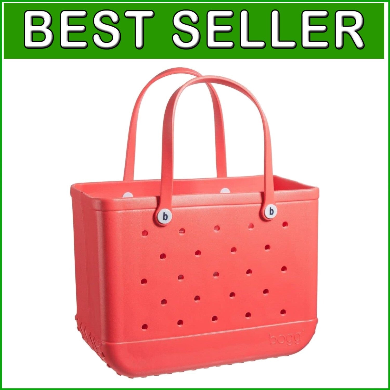 Coral Me Mine 19" Durable Women's Tote: Includes Clear Insert Bags & Easy Clean