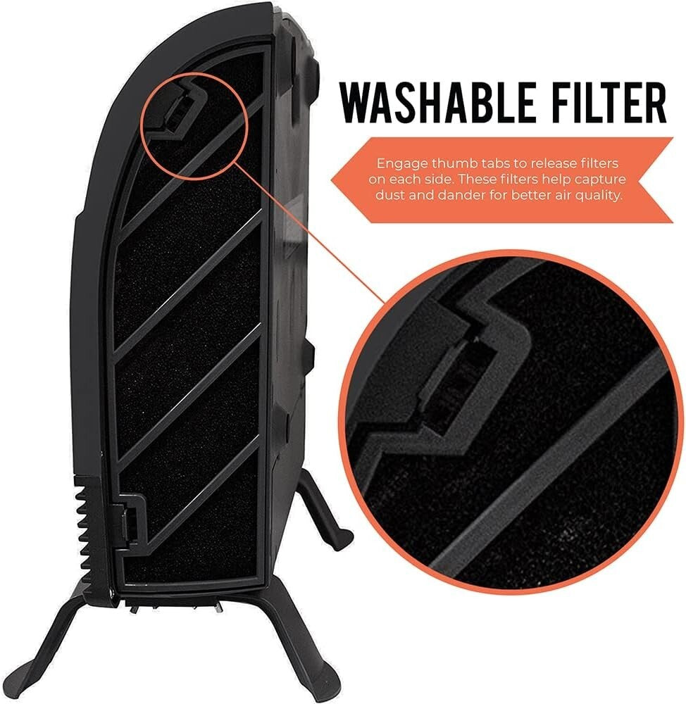 Energy-Efficient Infrared Space Heater, Remote Control, Wall/Floor Mount - 1500W