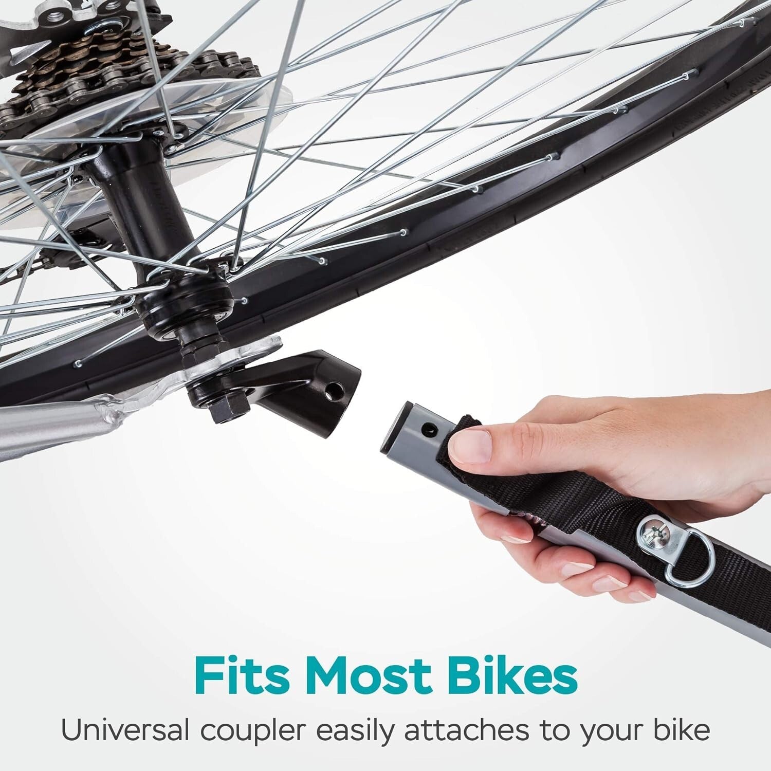 Versatile Quick-N-EZ Double Tow-Behind Bike Trailer for Toddlers & Kids in Teal