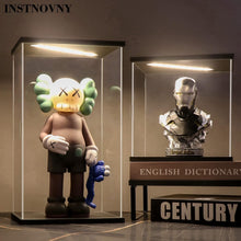 Load image into Gallery viewer, Square Acrylic Display Case with LED and Stackable Design for Collectibles, 9.8"
