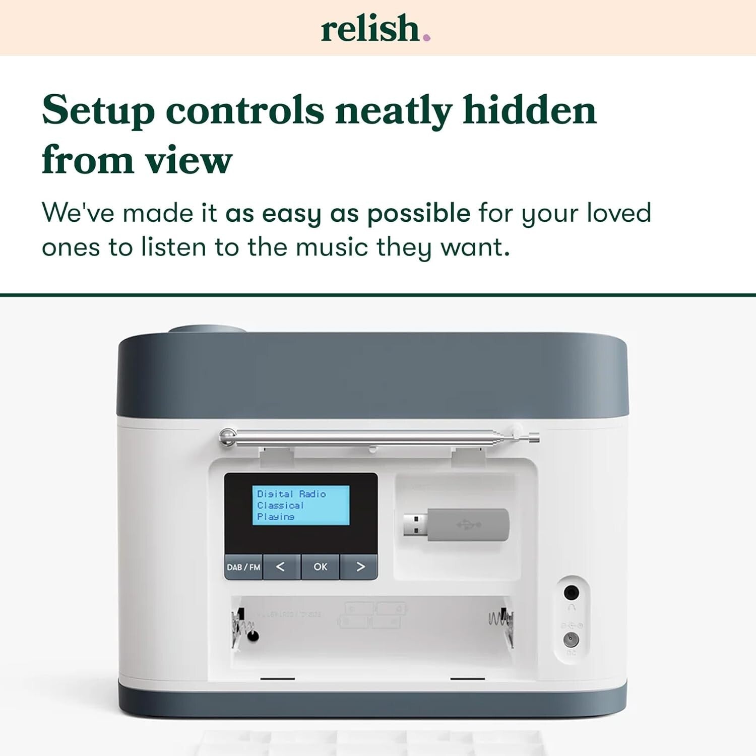 Simple Use FM Radio and MP3 Music Player for Seniors, Visually Impaired