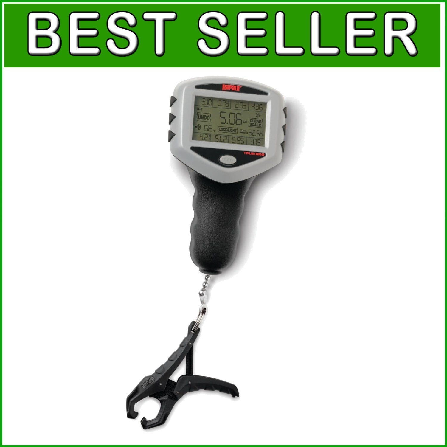 Portable Touch Screen Fishing Scale with 3 Weight Display Options & Carry Bag