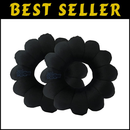 Adjustable Neck and Lumbar Support Pillow 2-Pack – Fleece, Travel Essential