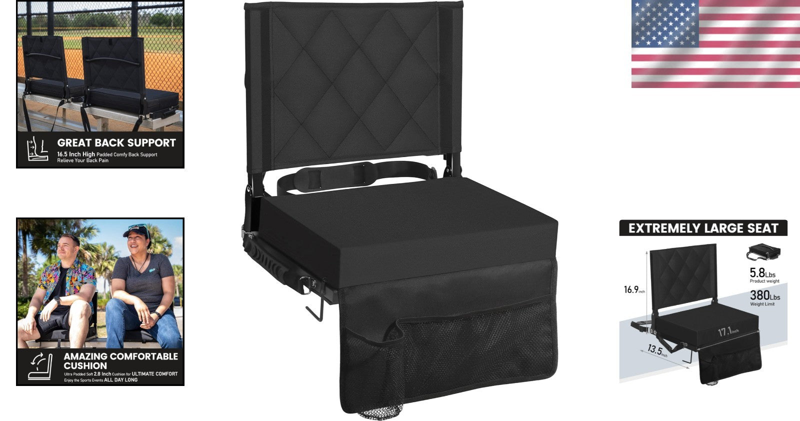 Foldable Bleacher Seats with Back Support – Lightweight, Durable & Comfortable