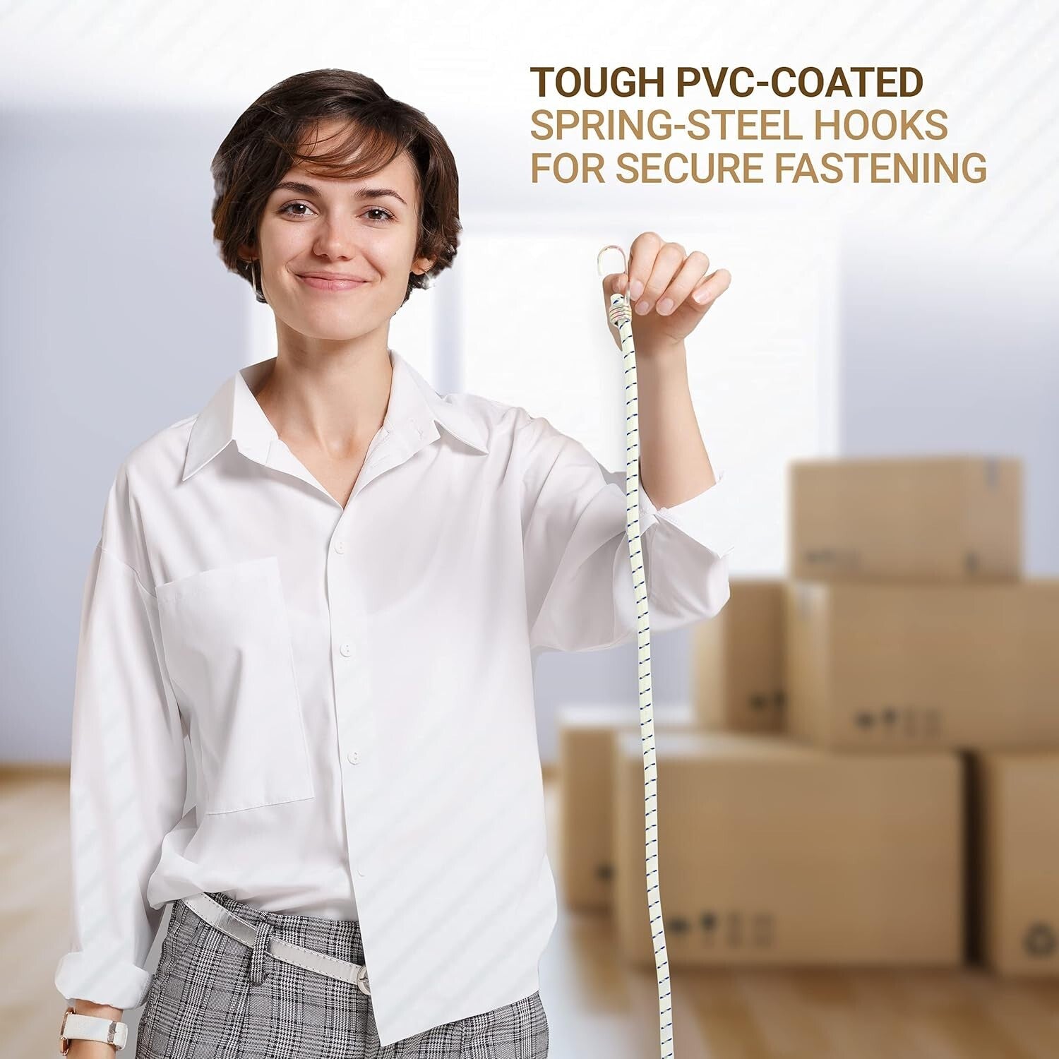 Tensile-Strong 72" Bungee Cord Set with Tough Steel Hooks – 12 Durable Straps