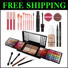 Load image into Gallery viewer, Elegant Makeup Gift Set for Women: All-in-One Case with Mirror and Tools