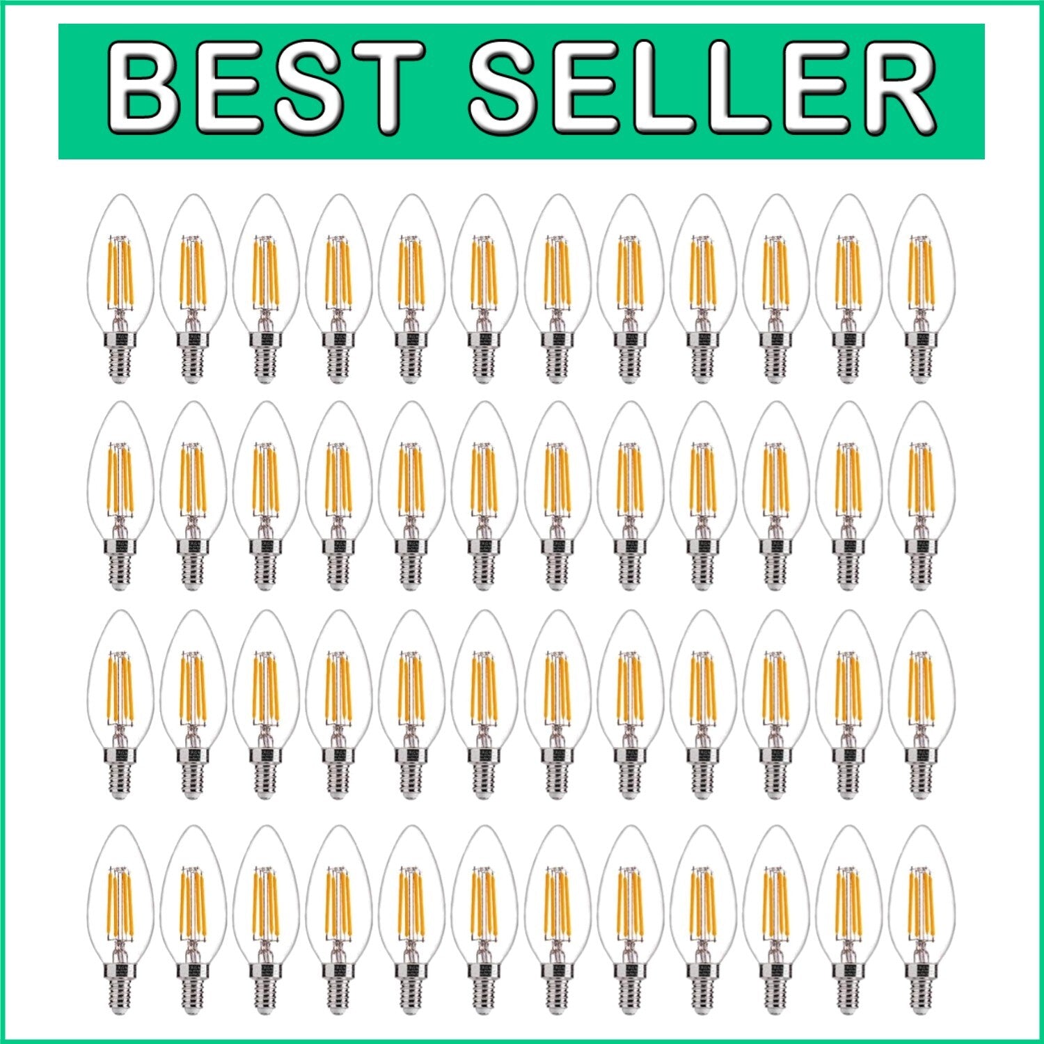 Vibrant 48 Pack of Flicker-Free Dimmable LED Bulbs - Ideal for Indoor Lighting