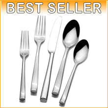 Load image into Gallery viewer, Sophisticated 20-Piece Addison Flatware Collection - Stain Resistant Silverware