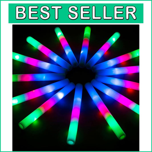 Eco-Friendly 105 PCS Foam Glow Sticks - Perfect for Raves, Concerts & More