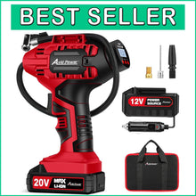 Load image into Gallery viewer, Multipurpose Portable Air Compressor with LED Light - Perfect for Emergencies