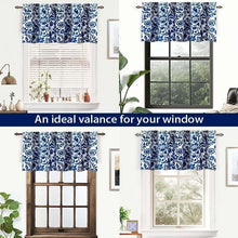 Load image into Gallery viewer, Stylish Watercolor Blooming Flower Valance – 52"W by 18"L Insulated Pair