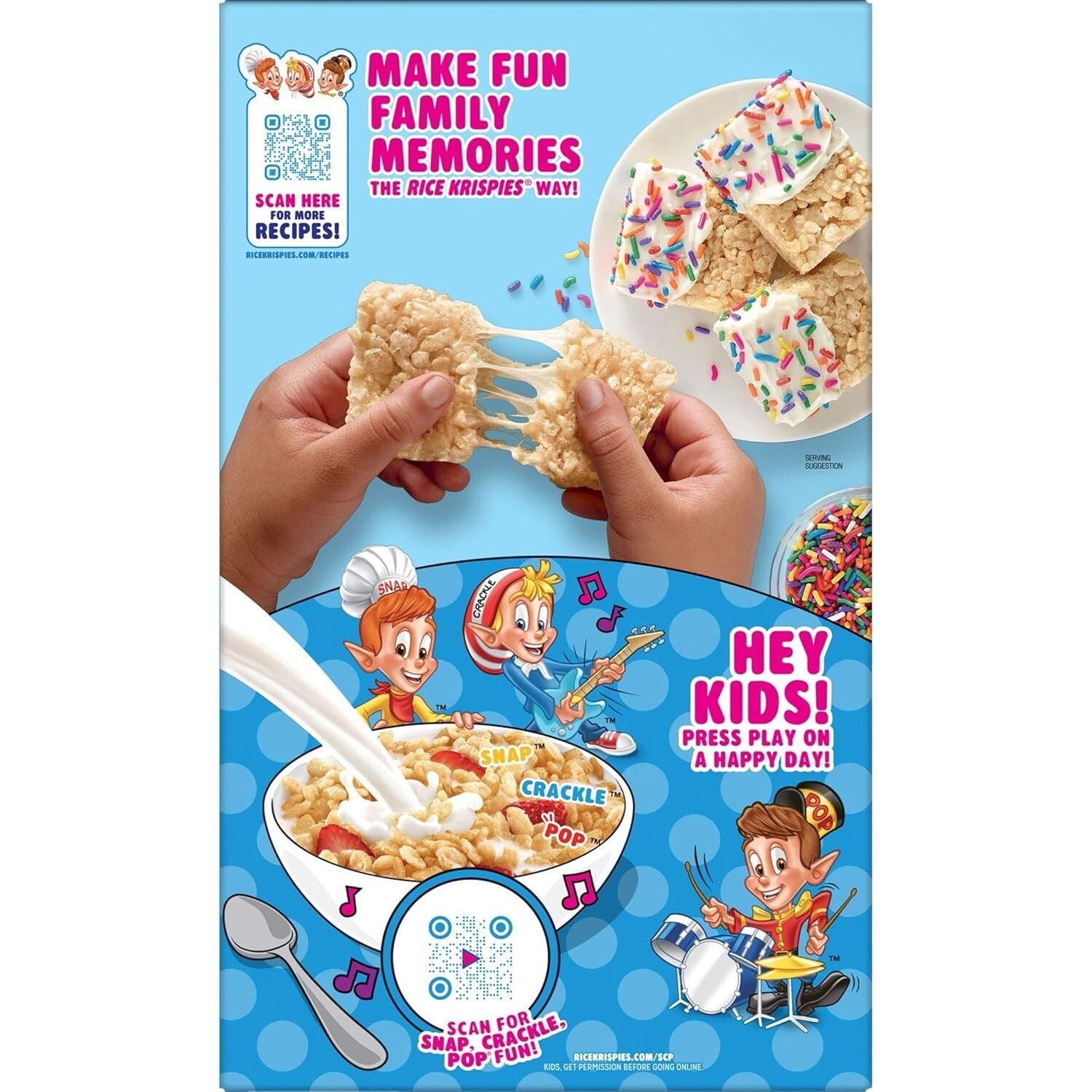 8-Pack Frosted Krispies Cereal - Versatile & Crunchy Breakfast & Snack Option