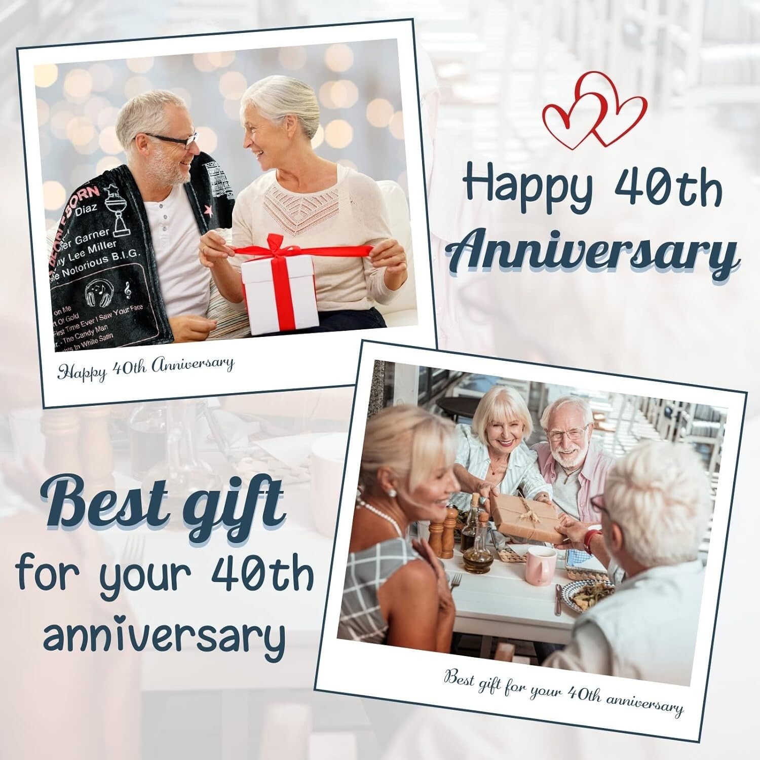 Elegant Ruby Wedding Anniversary Blanket – Perfect Gift for Loving Couples