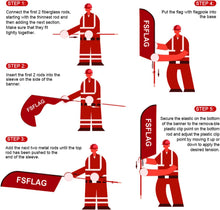 Load image into Gallery viewer, Portable Hot Dog Feather Flag Kit - Outdoor/Indoor Advertising with Ground Stake