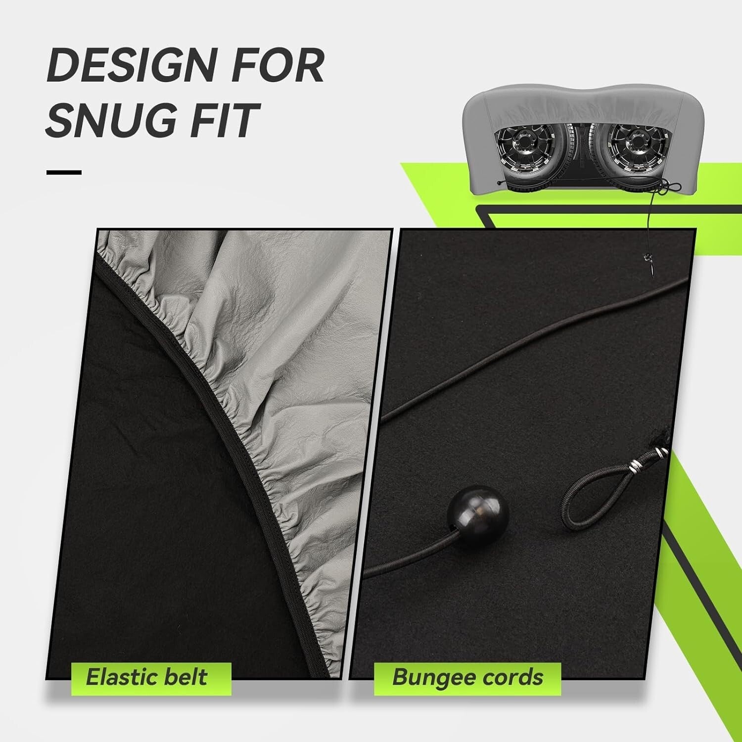 Durable RV Tire Covers - Waterproof Dual Axle Wheel Cover Set for 30"-33" Tires