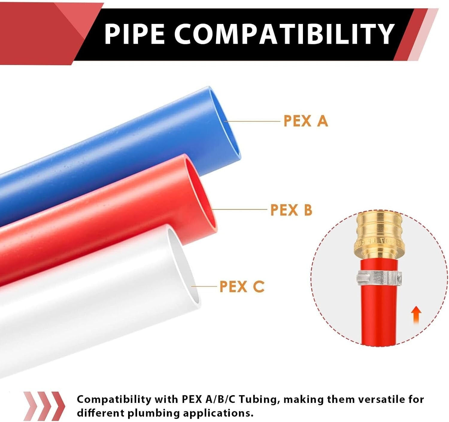 Durable Brass 1/2" PEX to 1/2" NPT Drop-Ear Elbow - 20 Pieces, Lead-Free
