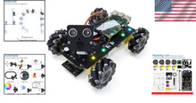 Load image into Gallery viewer, Programmable Mecanum Wheel Robot Kit for Raspberry Pi with App Control &amp; Sensors
