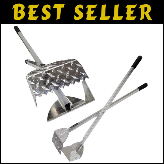Heavy-Duty Dog Poop Scooper - Durable Aluminum Waste Shovel for Easy Cleanup